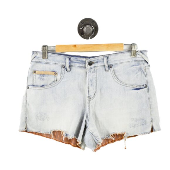 Free People distressed denim shorts #175-98 - Picture 1 of 2
